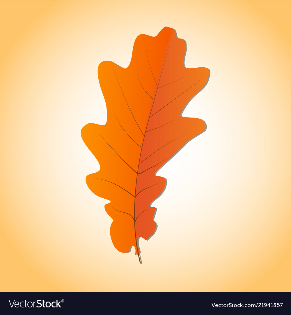 Oak leaf pictograph style is flat graphic grey Vector Image