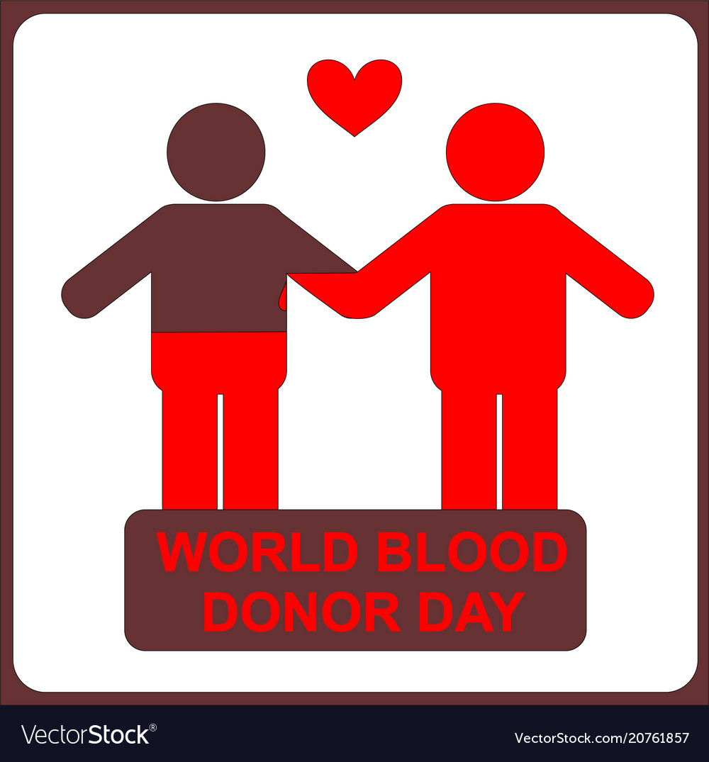 People Donor And Recipient World Blood Donor Vector Image
