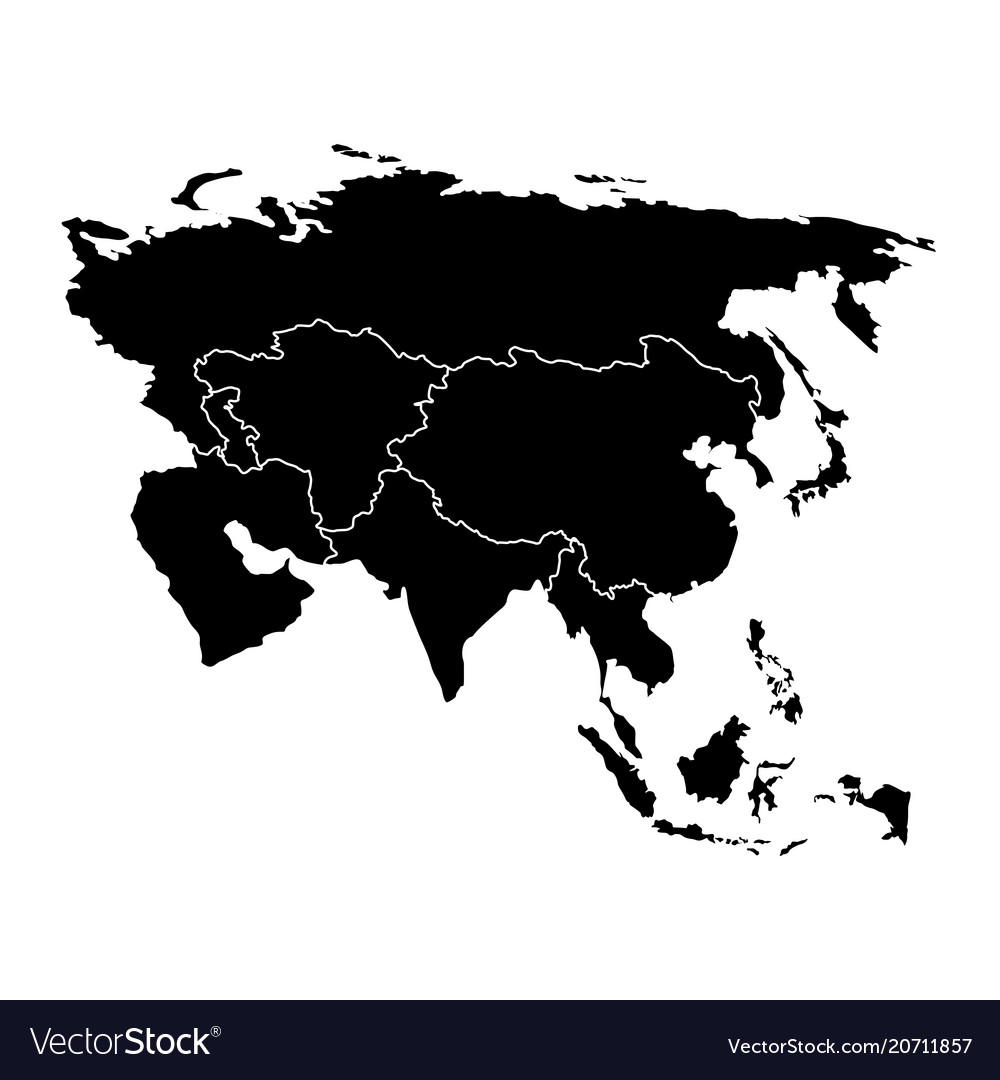 Political map of asia