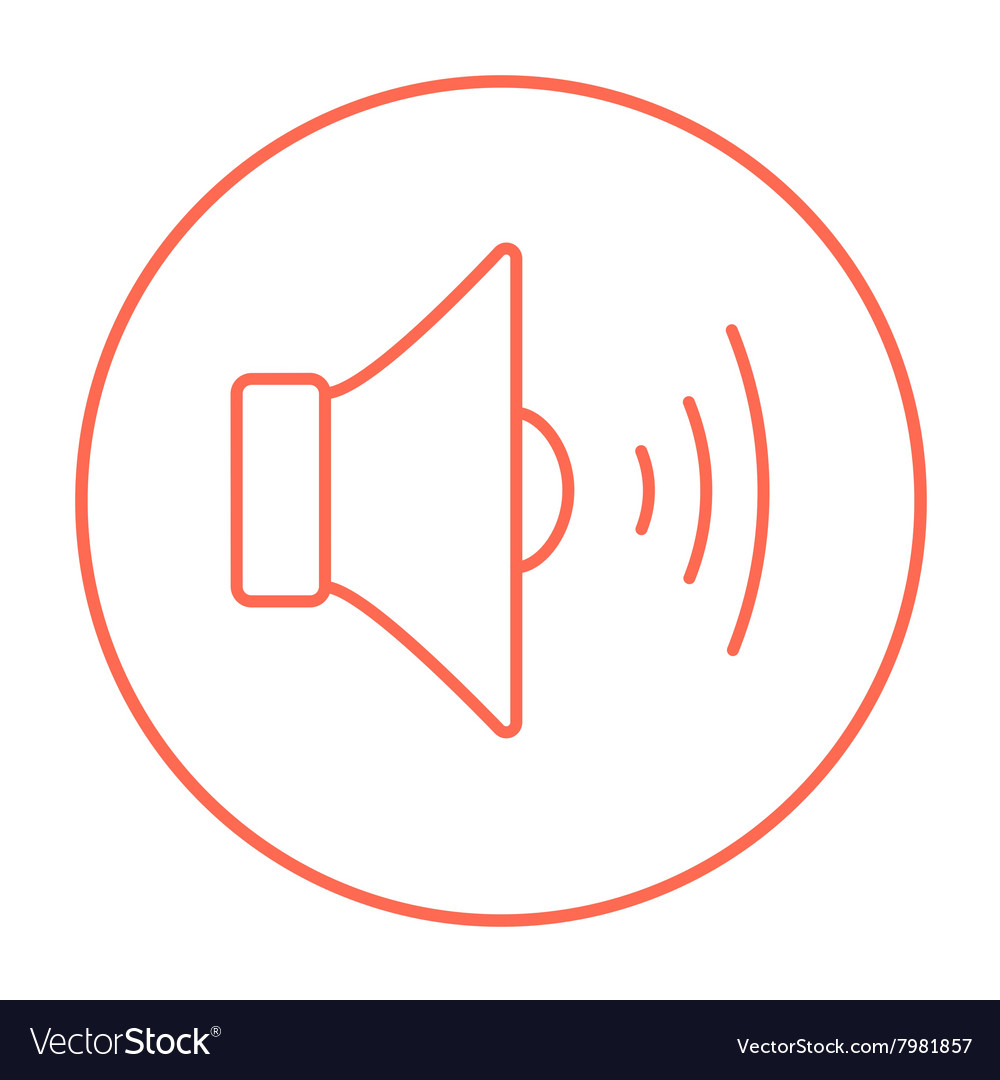 Speaker volume line icon Royalty Free Vector Image