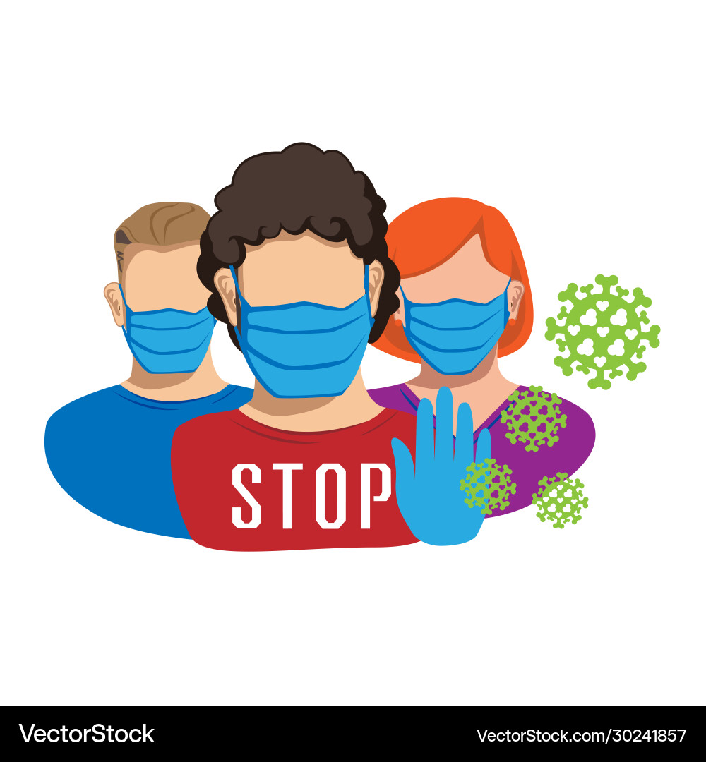Stop virus Royalty Free Vector Image - VectorStock
