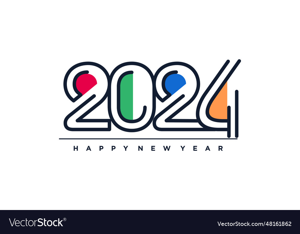 2024 logo design icon with creative concept Vector Image