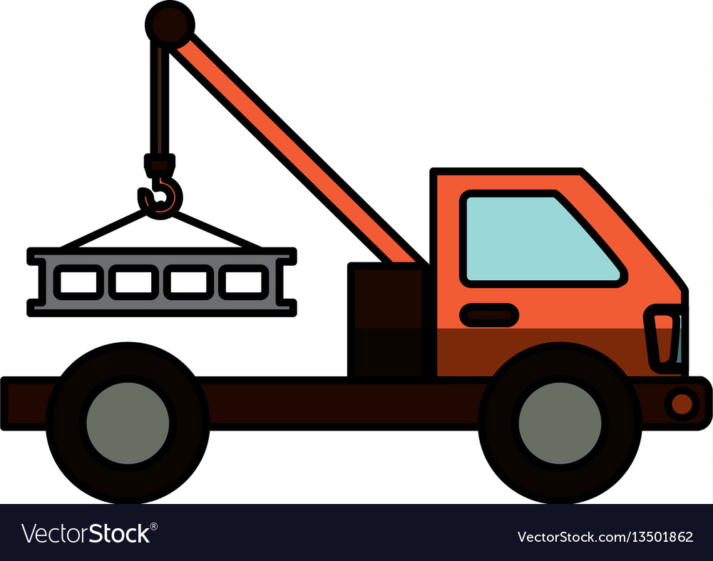 Crane weight lifting service Royalty Free Vector Image