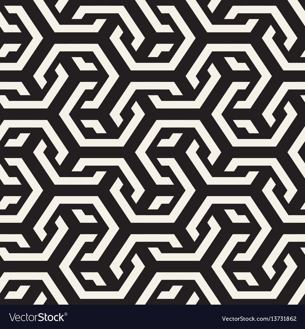 Seamless interlacing lines pattern Royalty Free Vector Image