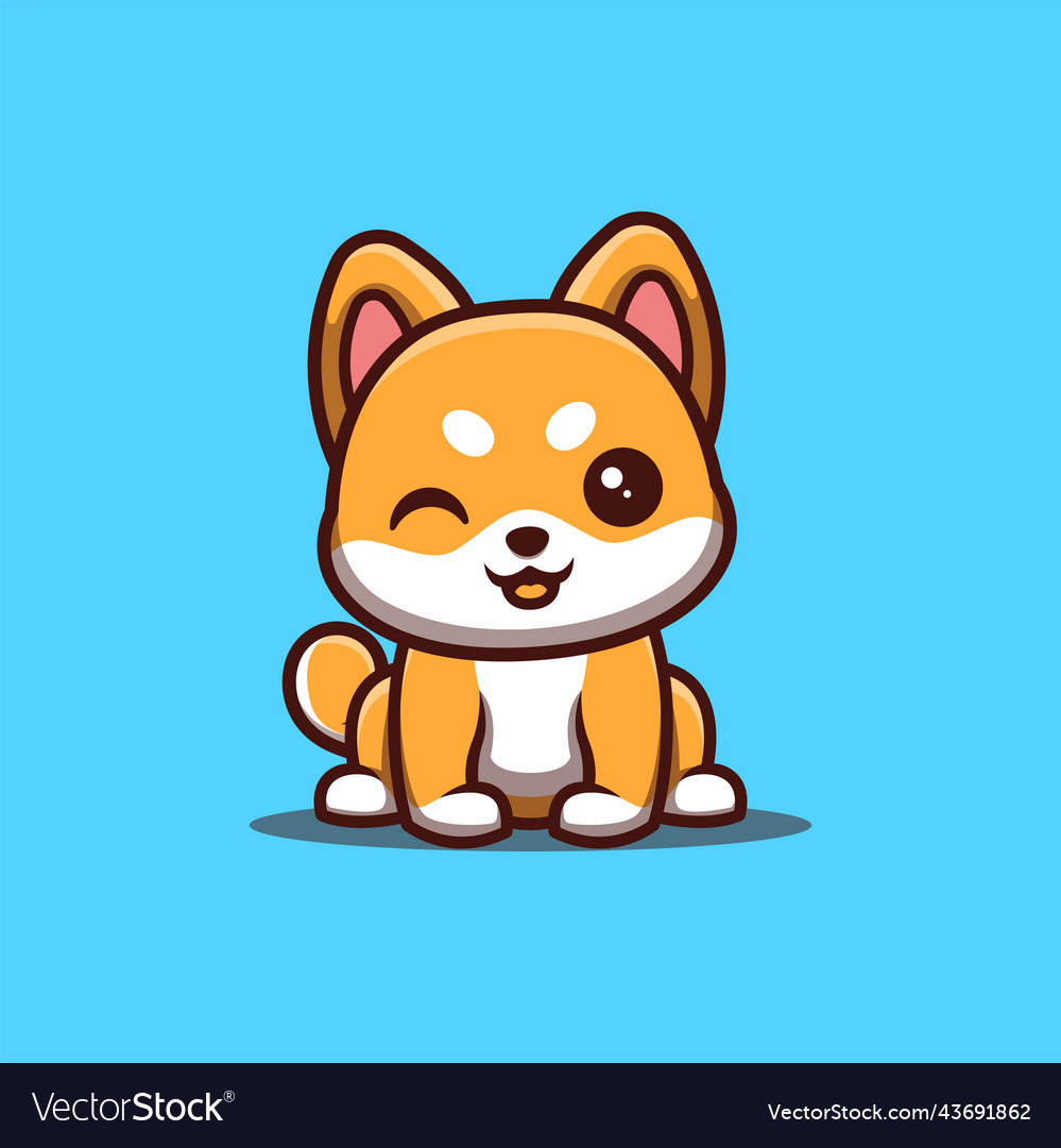 Cute Sitting Cat Icon. Funny Cartoon Character. Kawaii Animal