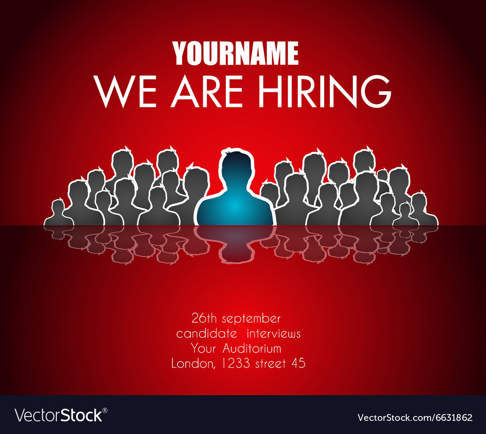 We are hiring background for your hiring posters Vector Image