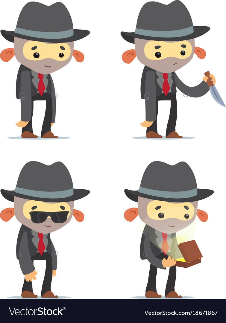 cartoon gangsters royalty free
