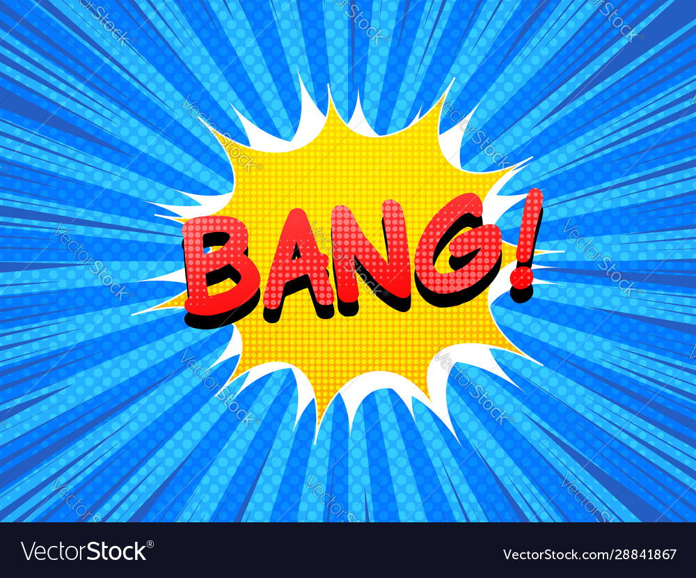 Comic explosive template Royalty Free Vector Image