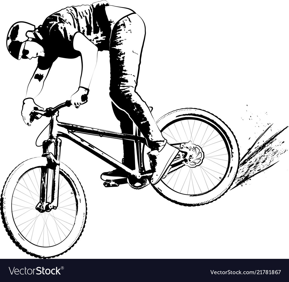 bmx cycle drawing