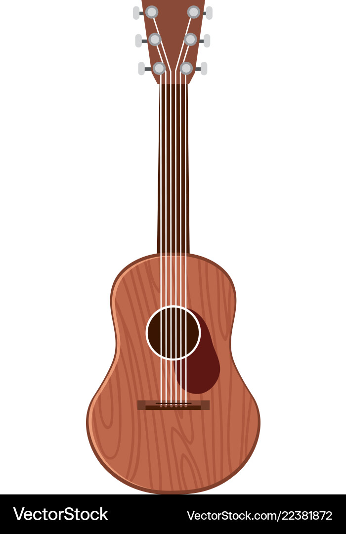 A classical guitar on white background Royalty Free Vector
