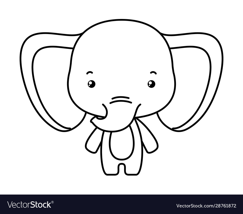 Cute elephant cartoon design