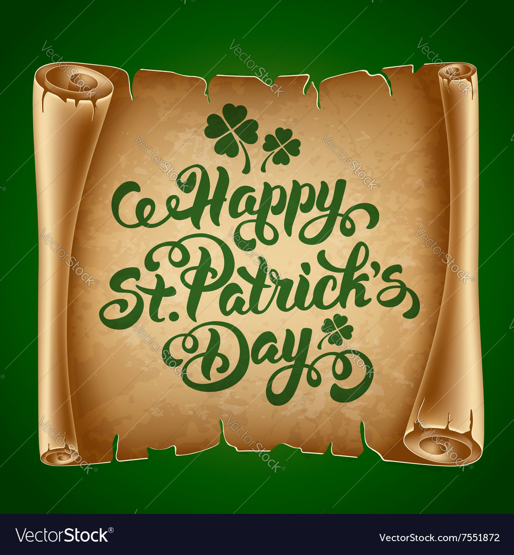 Patrick lettering Royalty Free Vector Image - VectorStock