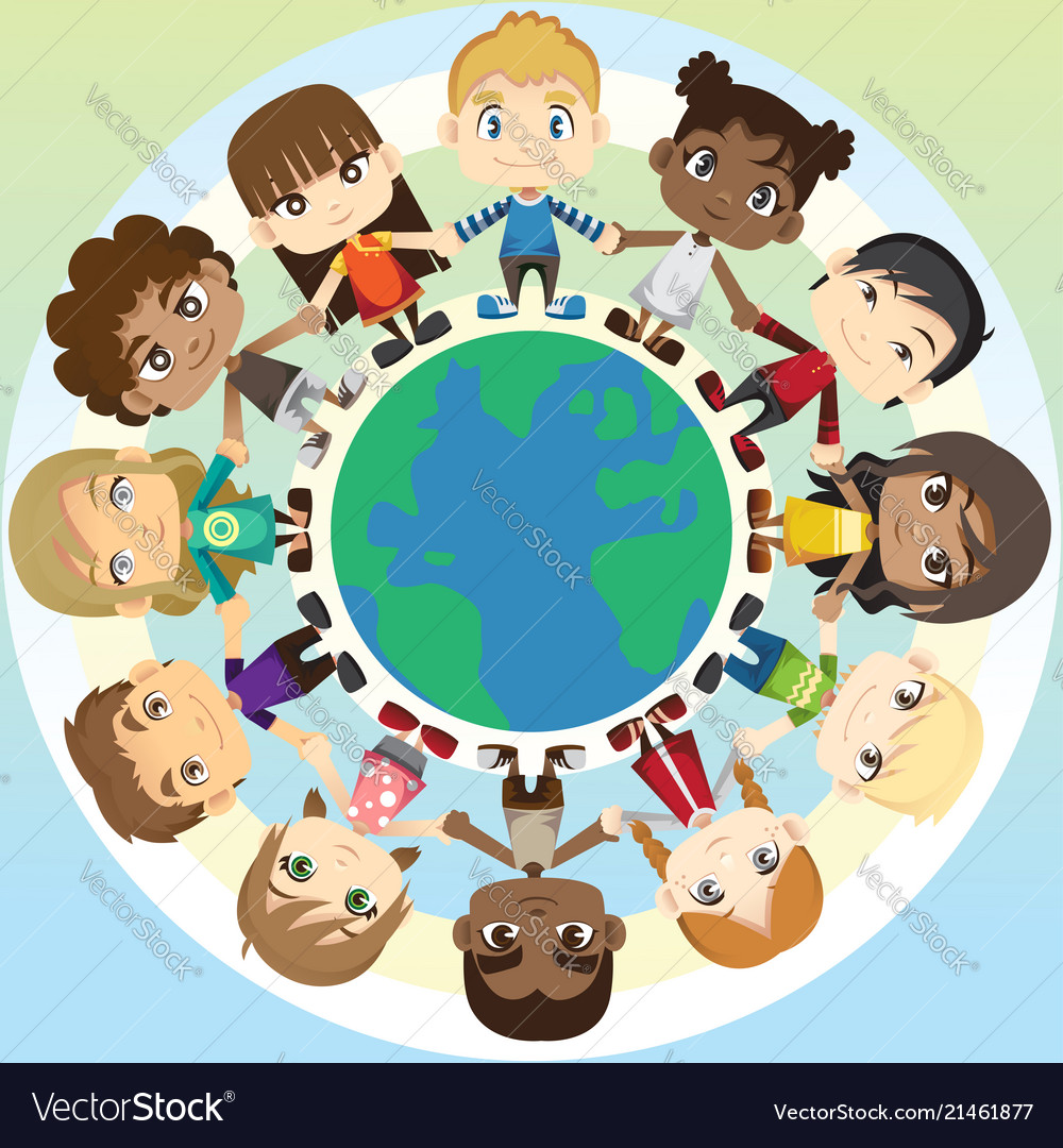 Children in unity Royalty Free Vector Image VectorStock