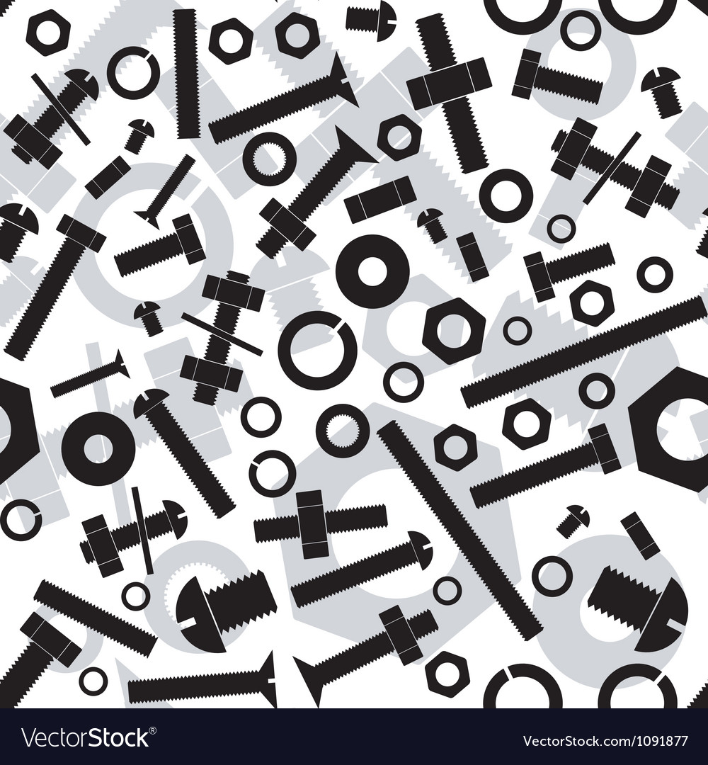 Nuts and bolts seamless Royalty Free Vector Image