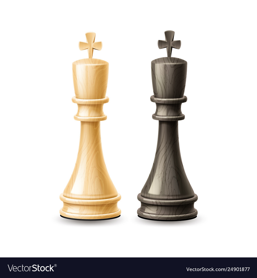 White chess piece king 3d on background Royalty Free Vector