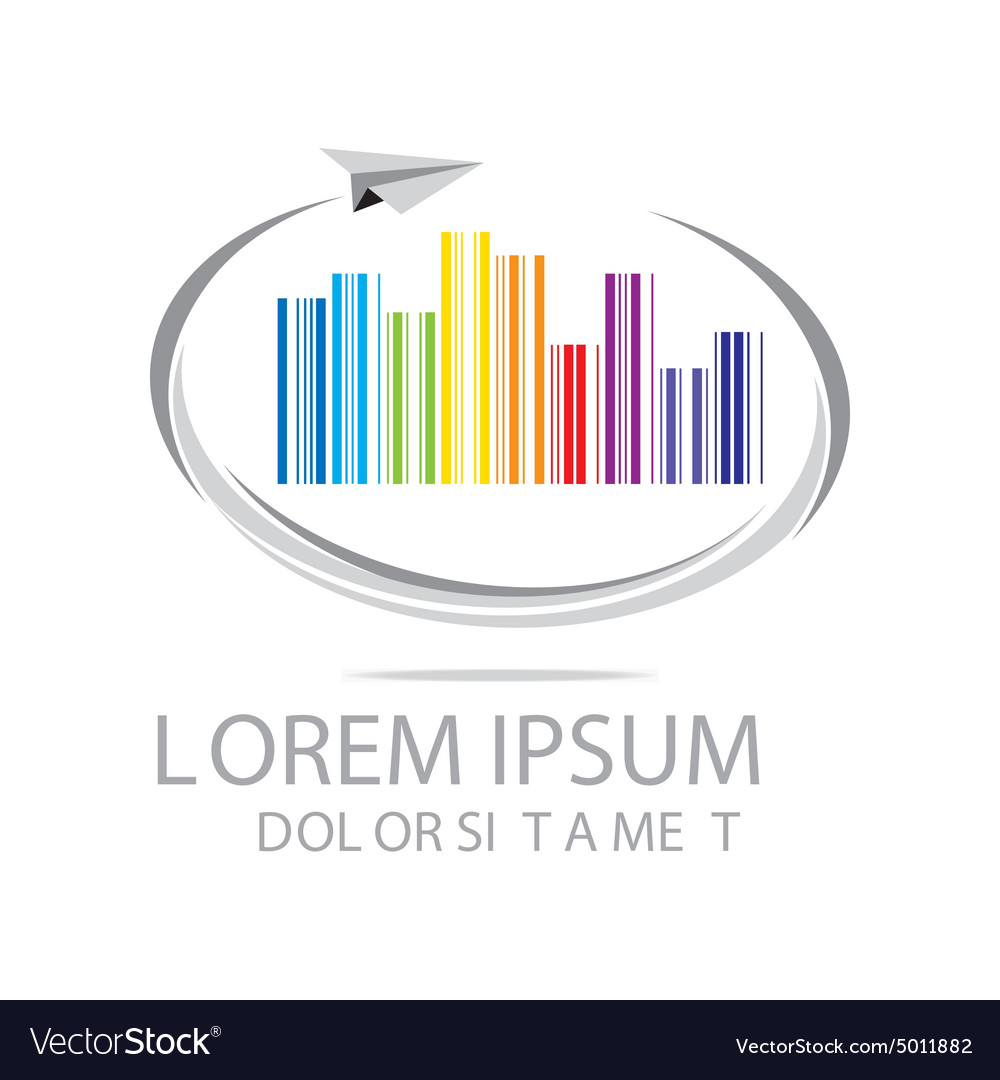 barcode business letter envelope information vector image