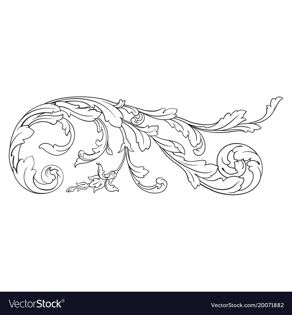 Baroque ornament in victorian style Royalty Free Vector