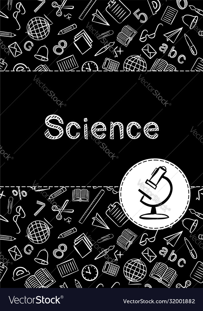 Cover for a school notebook or science textbook Vector Image