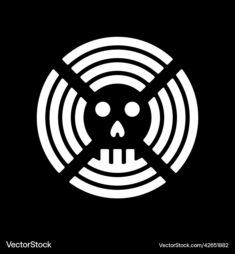 Radar skull business logo design Royalty Free Vector Image