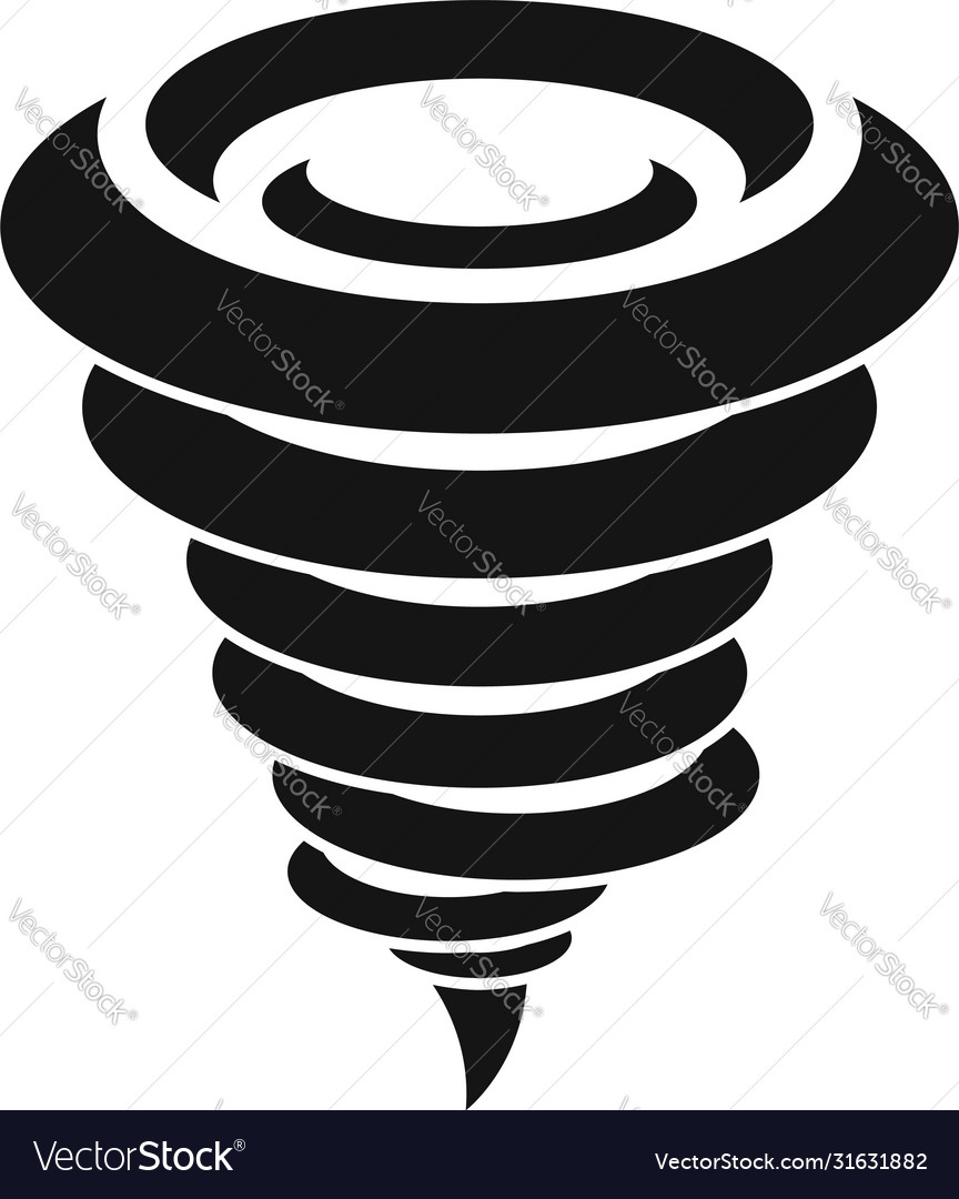 Swirl tornado icon simple style Royalty Free Vector Image