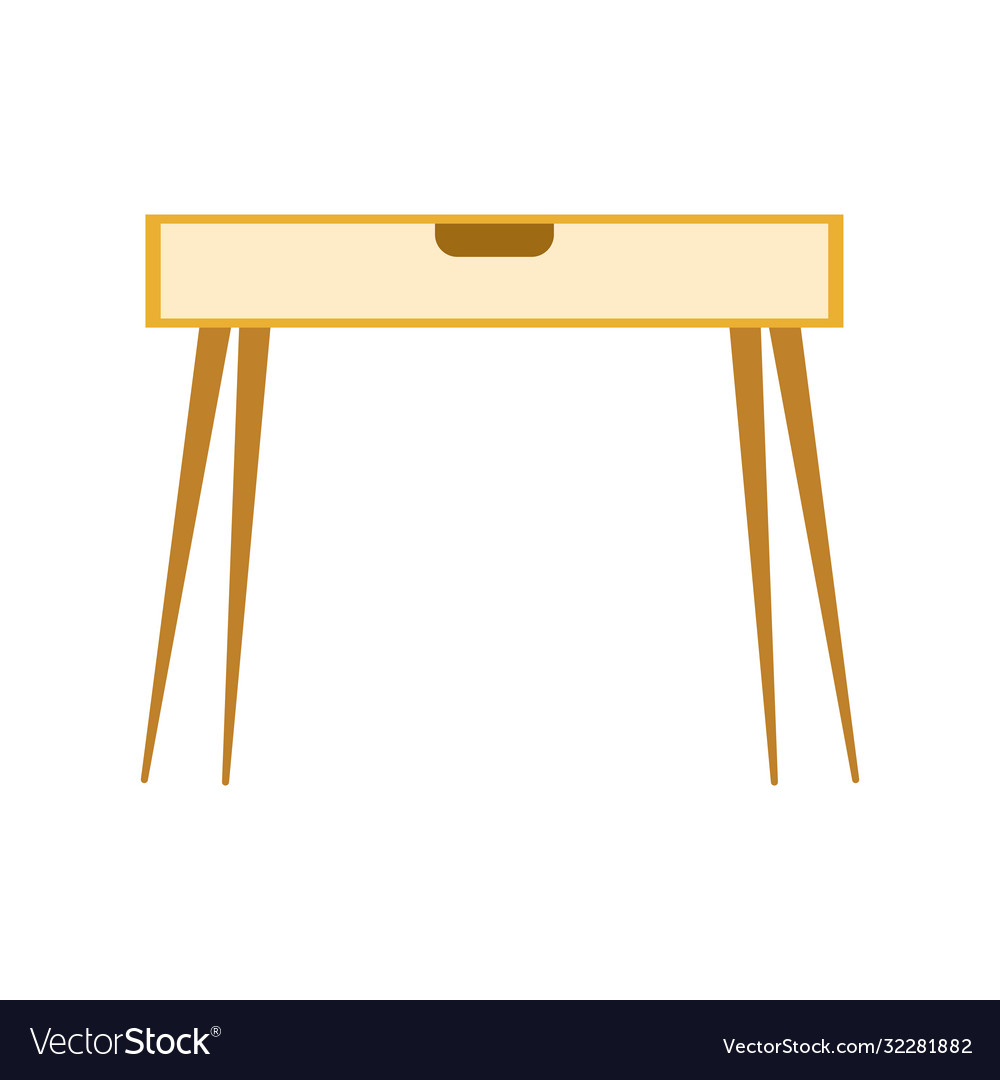 Table furniture decoration home isolated design Vector Image