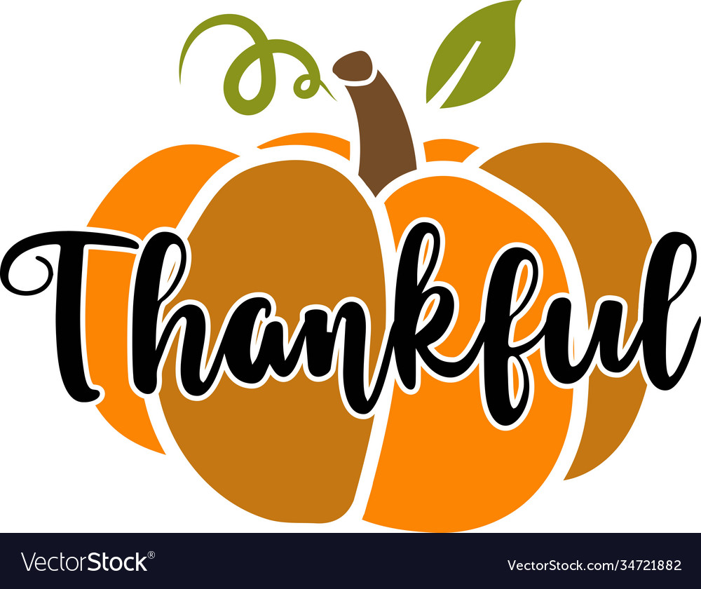 Thankful thanksgiving day phrases vector image Thankful thanksgiving day phrases