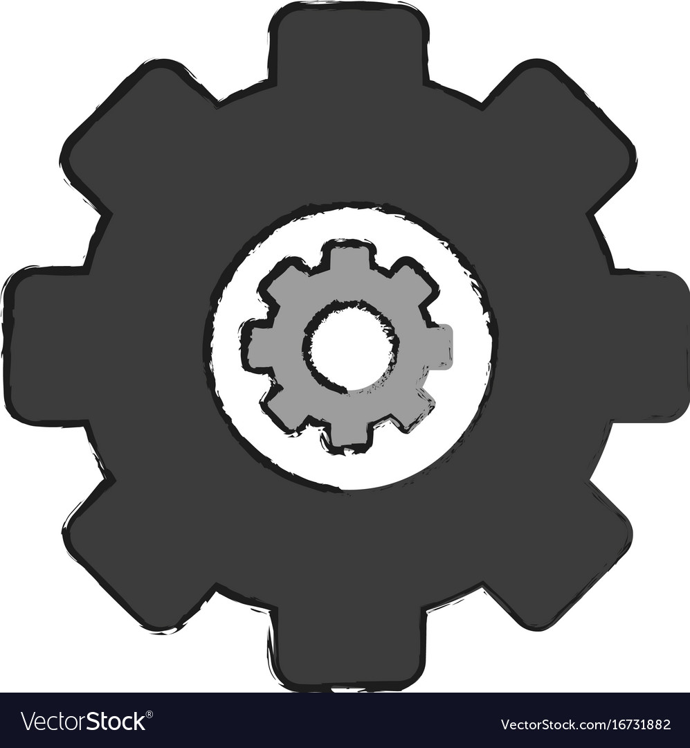 Two gears icon image Royalty Free Vector Image