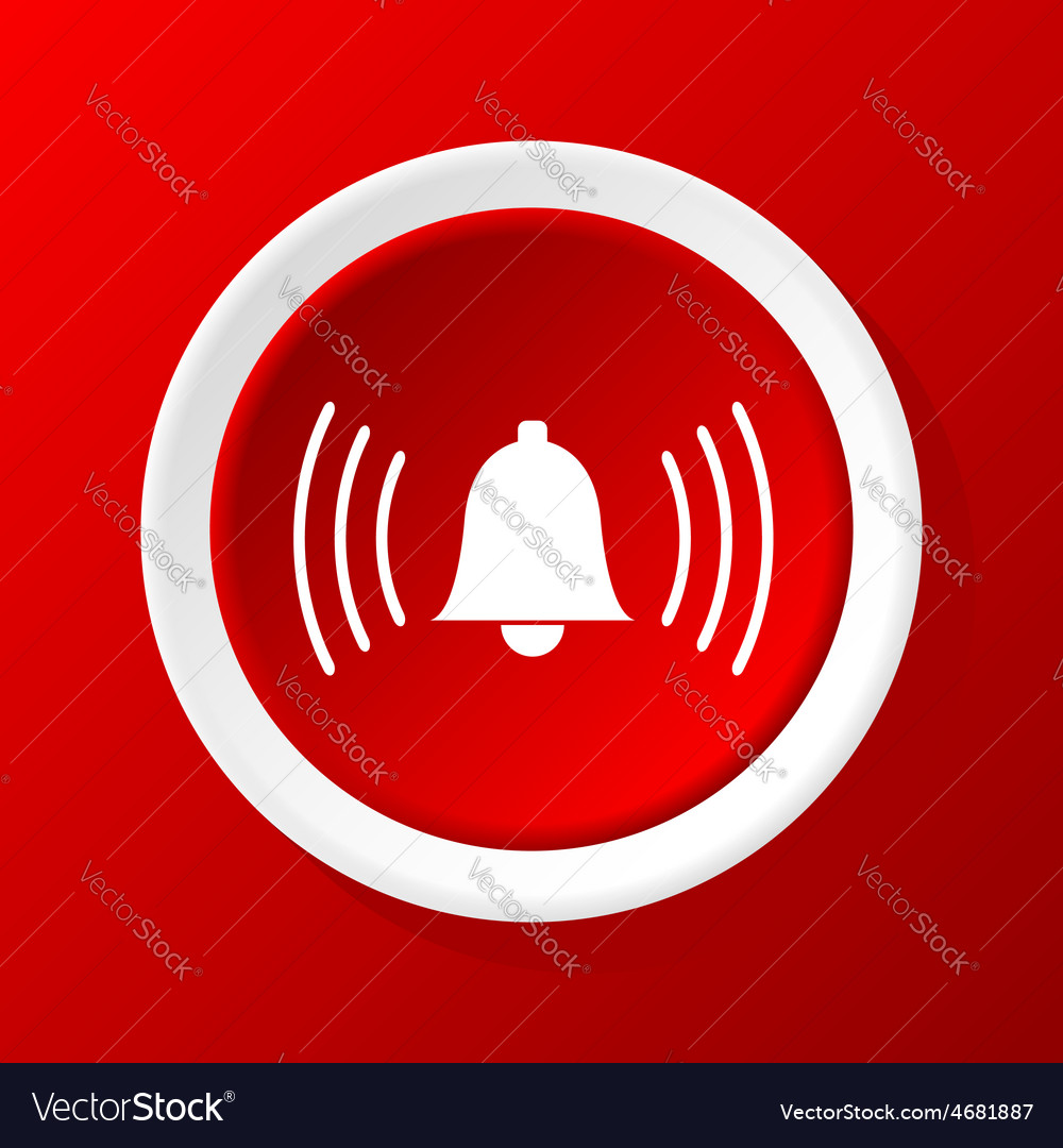 Red alarm bell vector icon Stock Vector