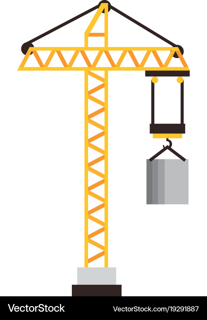 Construction crane tower icon Royalty Free Vector Image