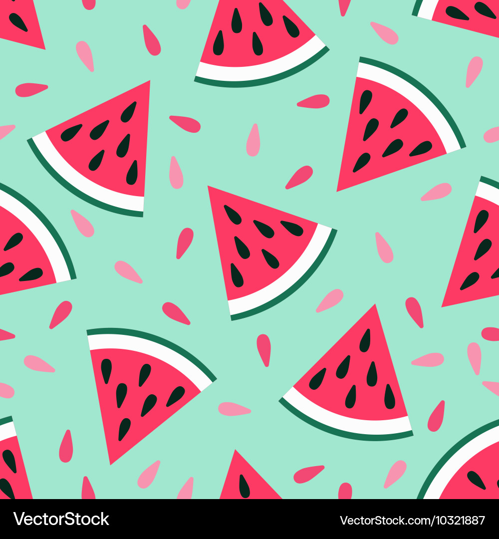 Cute seamless watermelon pattern Royalty Free Vector Image