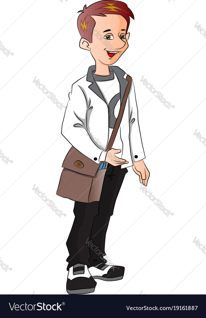 Download Happy college student Royalty Free Vector Image