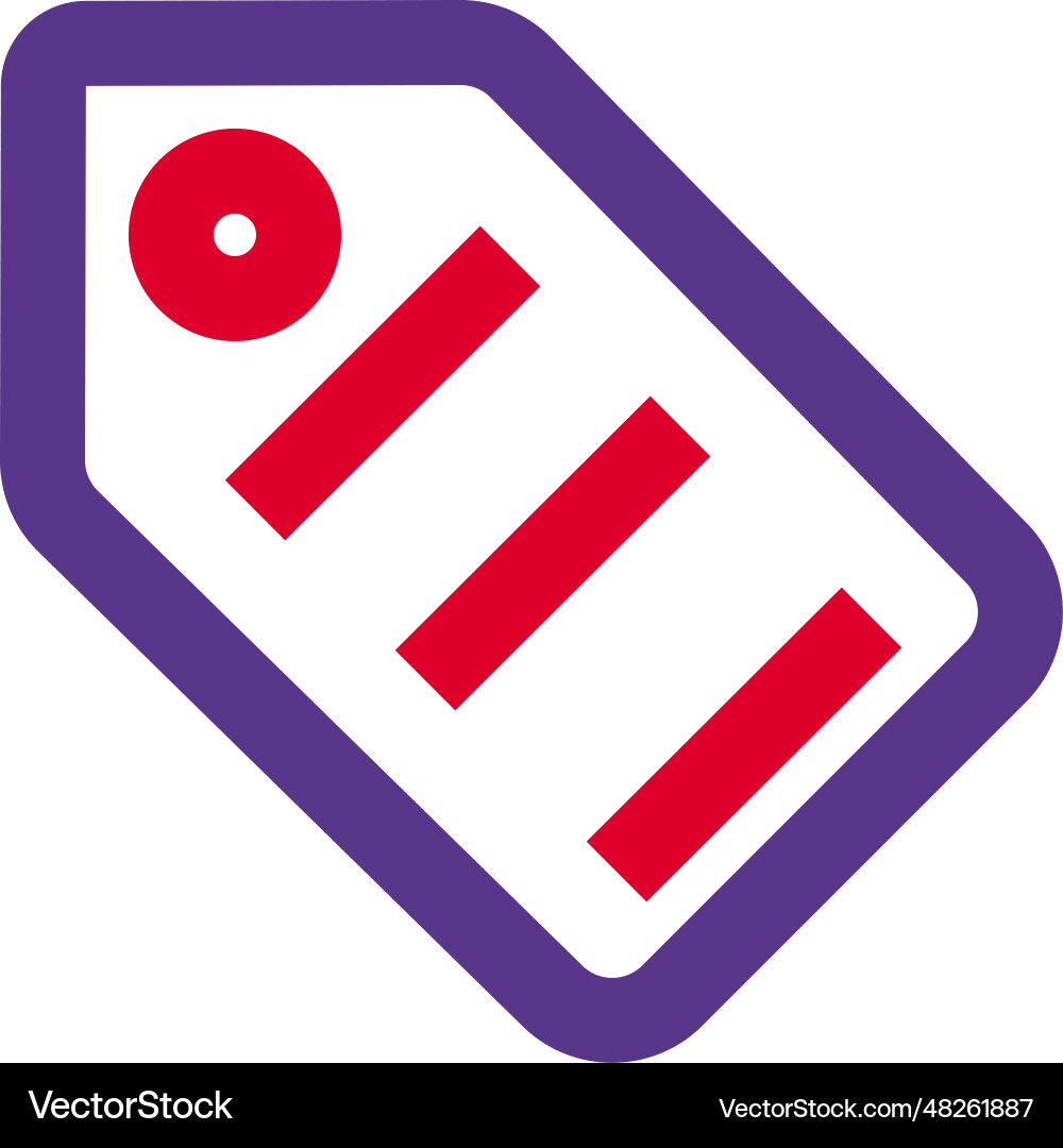 Tag with a barcode for detailed information Vector Image