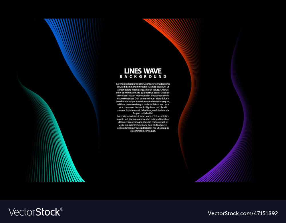 Abstract colorful wave line background curve Vector Image