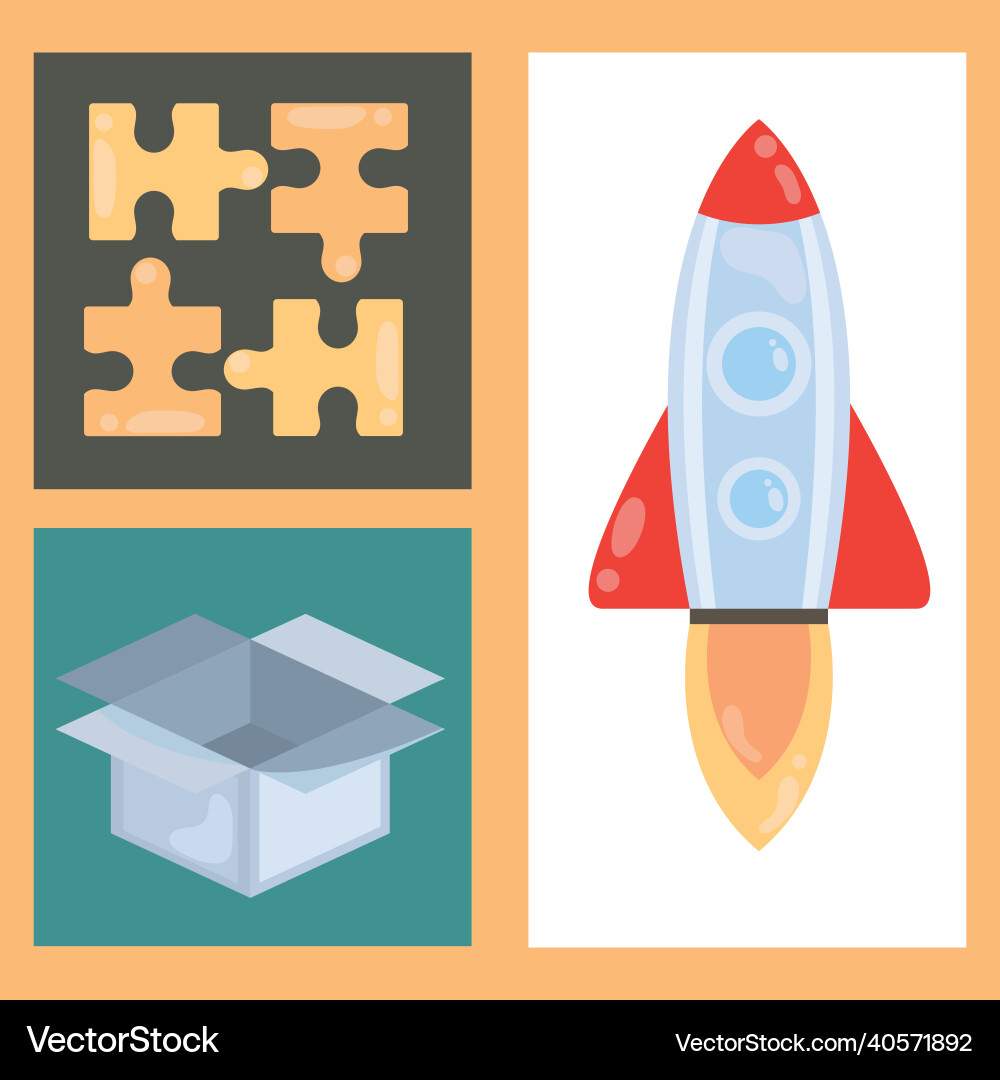 Creative solution and imagination Royalty Free Vector Image