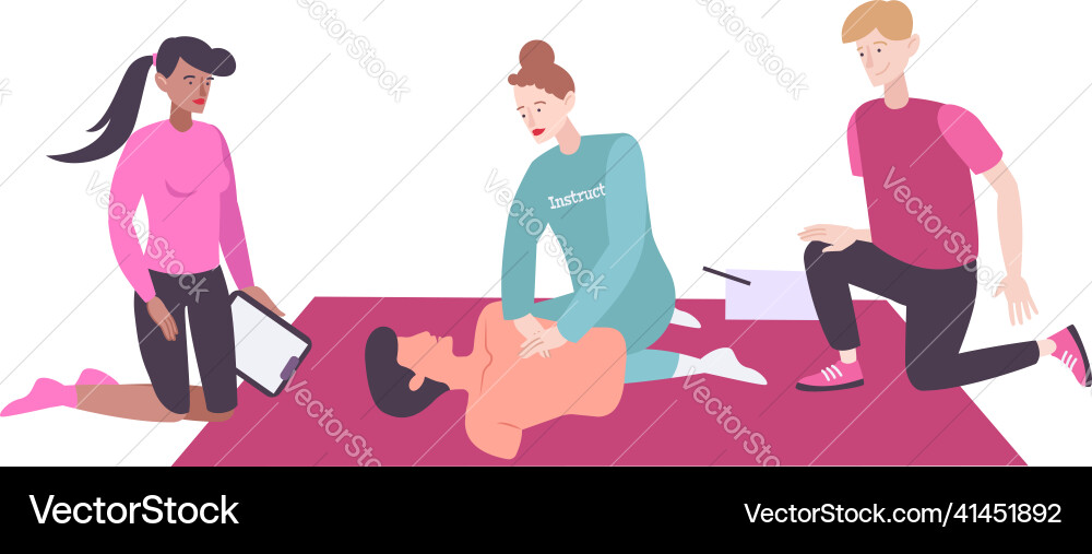 First aid flat Royalty Free Vector Image - VectorStock