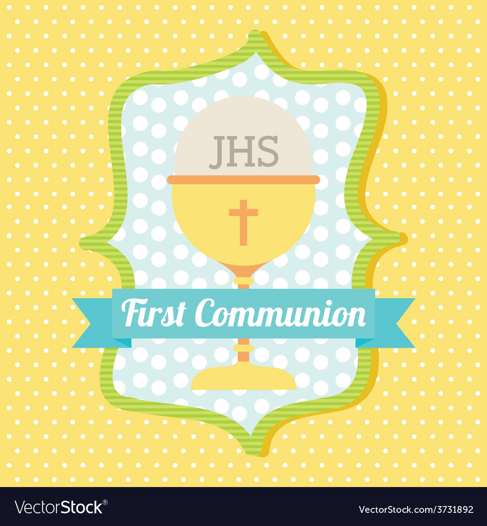 First communion Royalty Free Vector Image - VectorStock