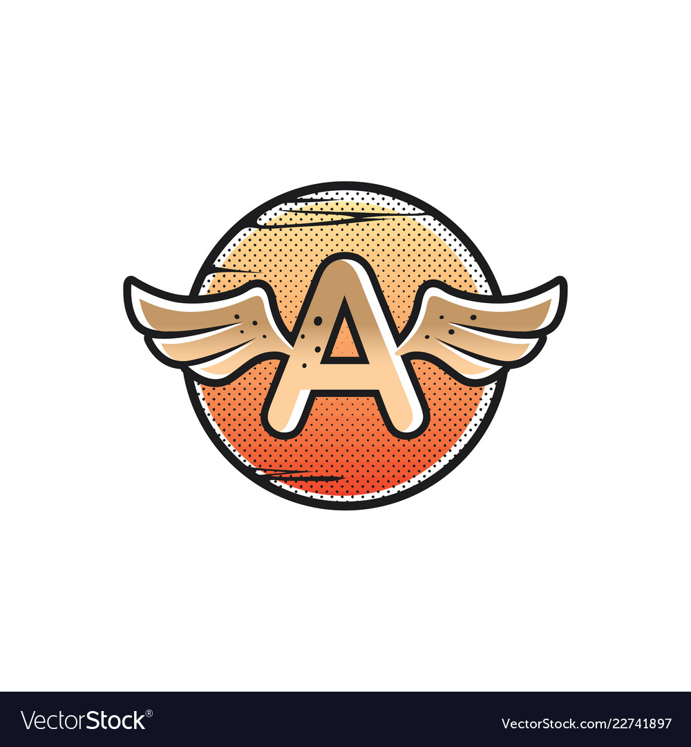 Aviator Wing Sign Symbol Royalty Free Vector Image