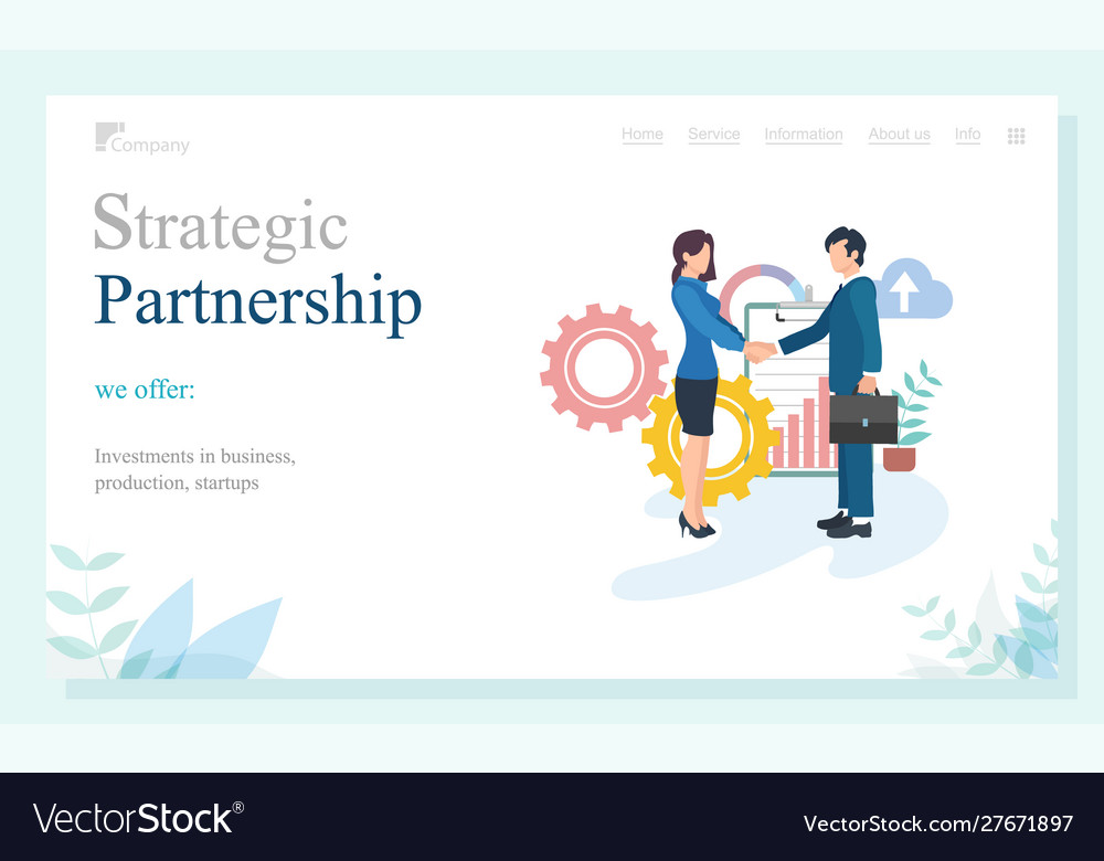 Company partnership business investment Royalty Free Vector