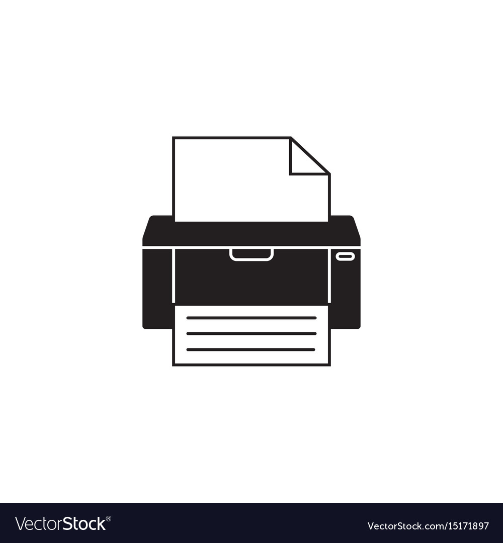 Fax solid icon printer electronic device Vector Image