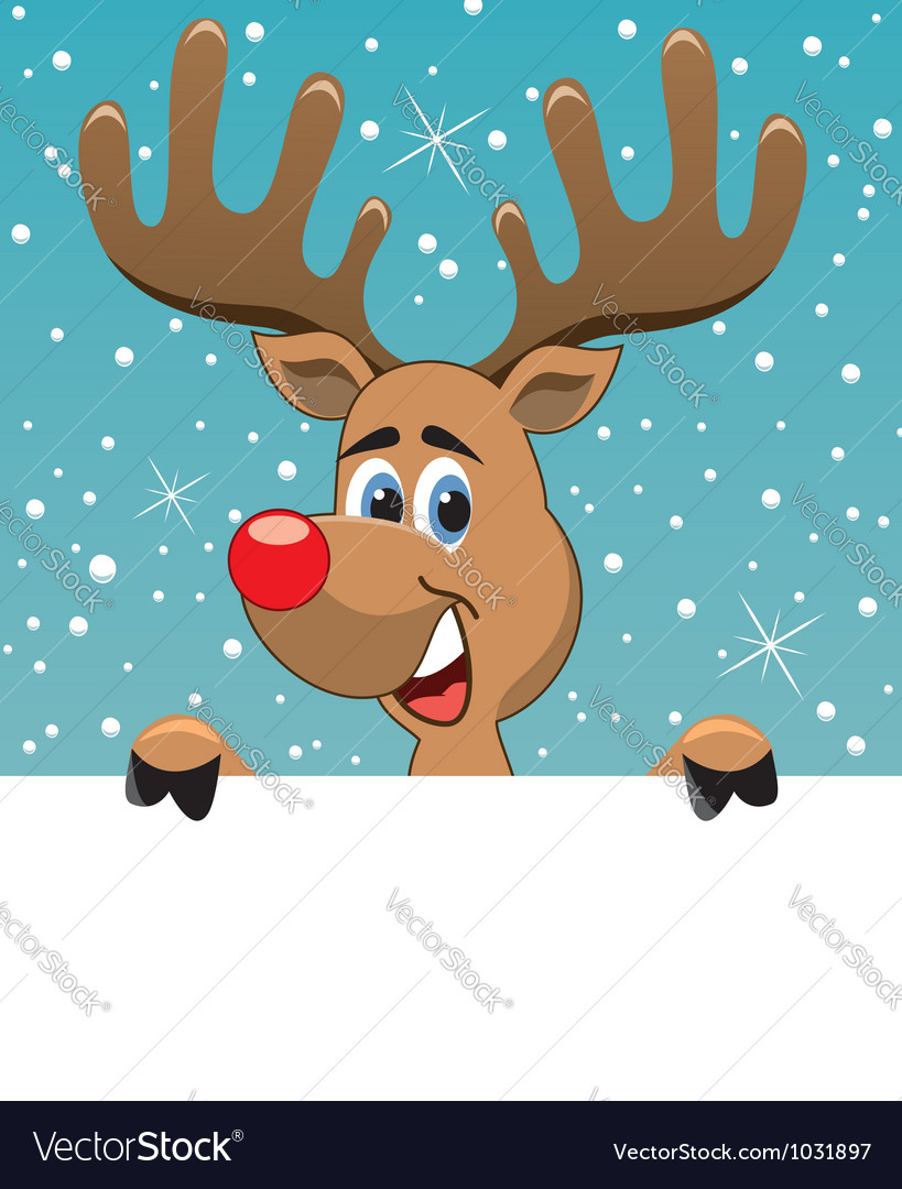 Rudolph deer Royalty Free Vector Image - VectorStock