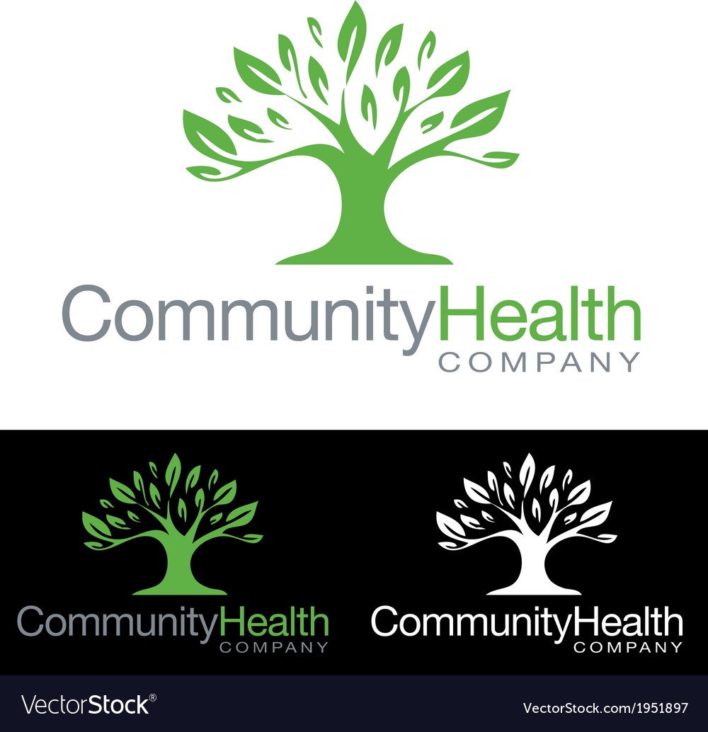 Social community health company icon logo Vector Image