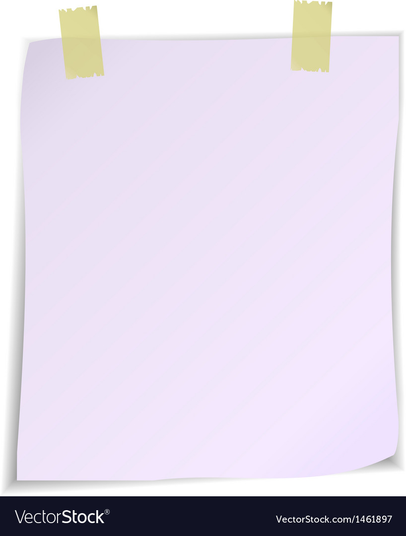 White Post It Notes Isolated On Background Vector Image