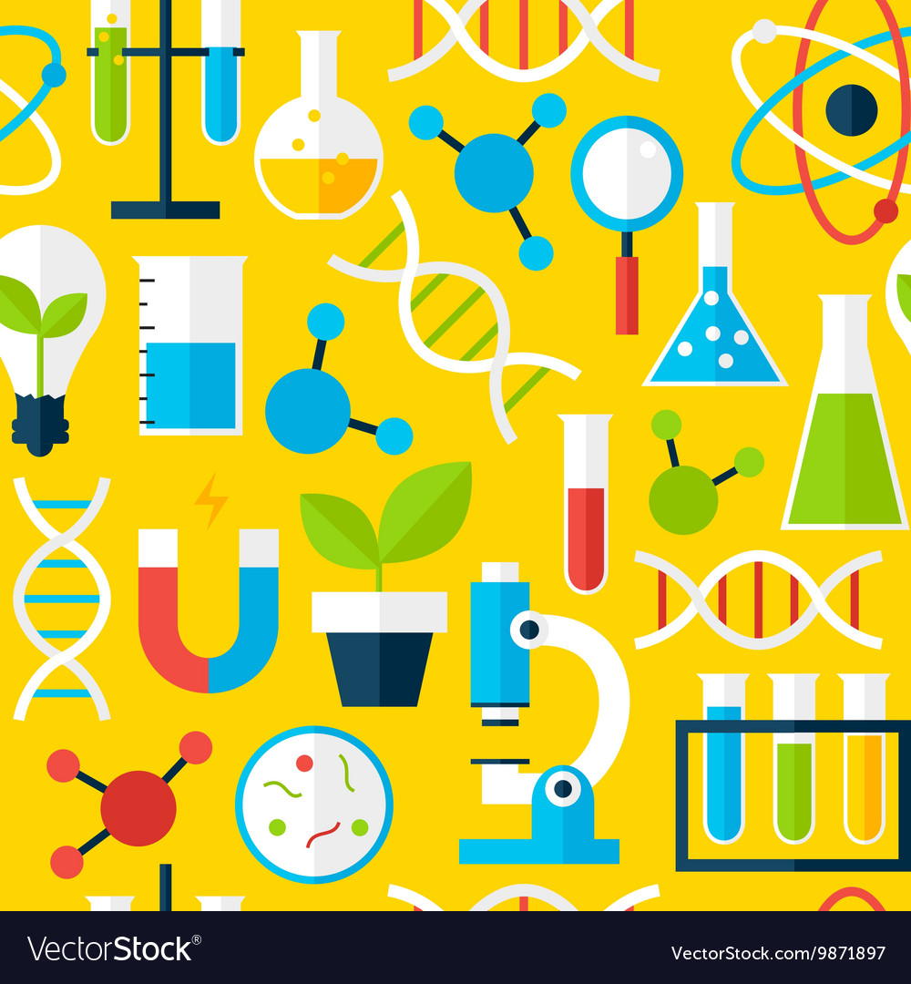 yellow-seamless-pattern-science-education-vector-image