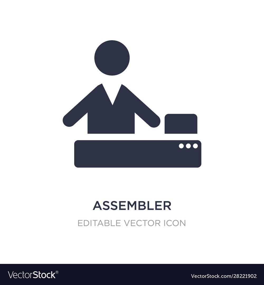 Assembler icon on white background simple element Vector Image