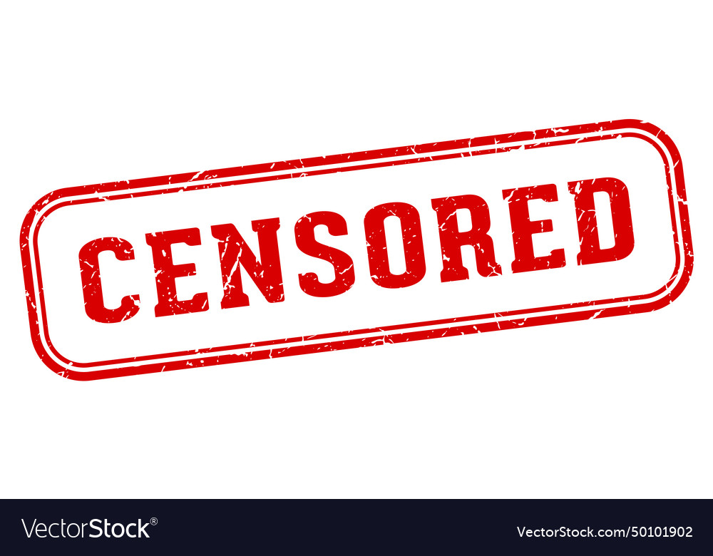 Censored stamp rectangular Royalty Free Vector Image