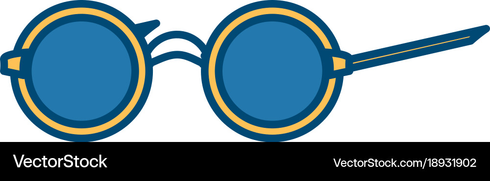 Glasses with round frame Royalty Free Vector Image