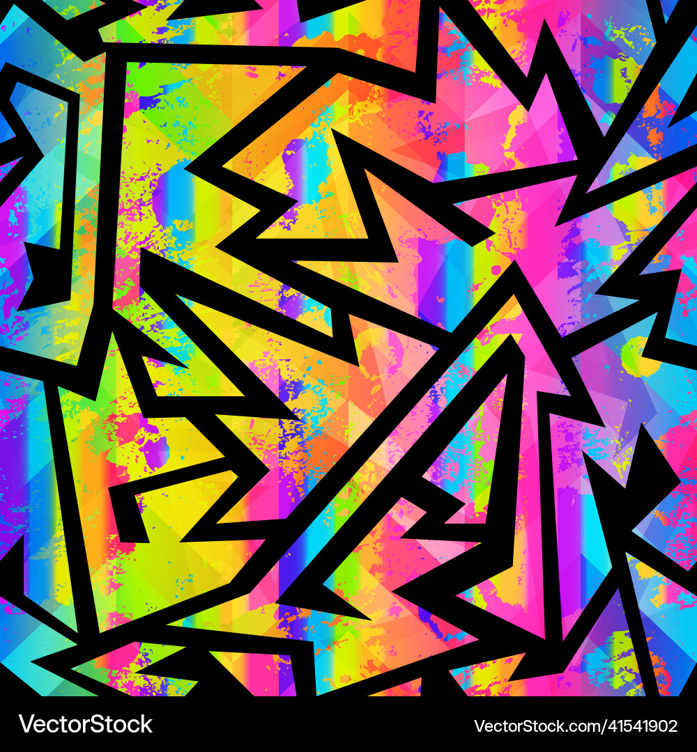 Rainbow grunge seamless texture Royalty Free Vector Image