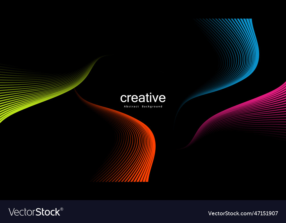 Abstract colorful wave line background line curve Vector Image
