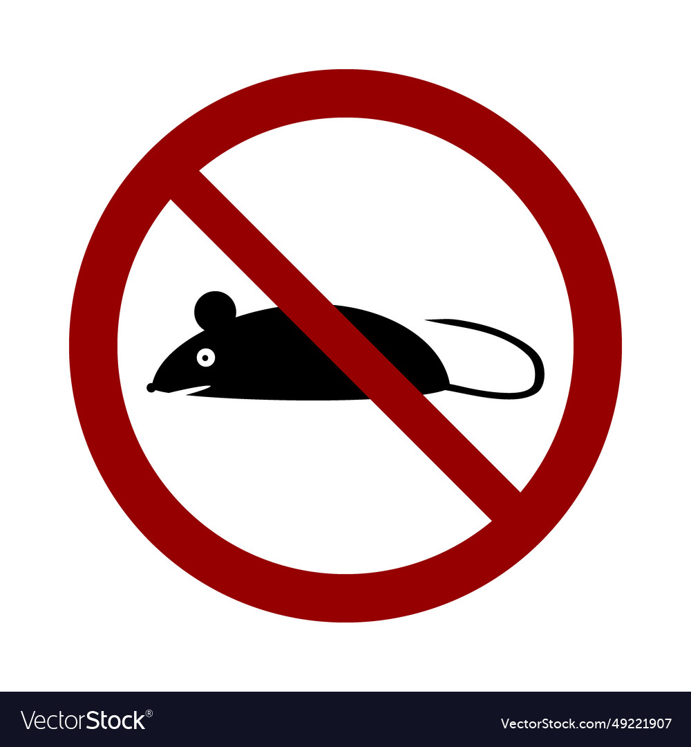 No rat sign Royalty Free Vector Image - VectorStock