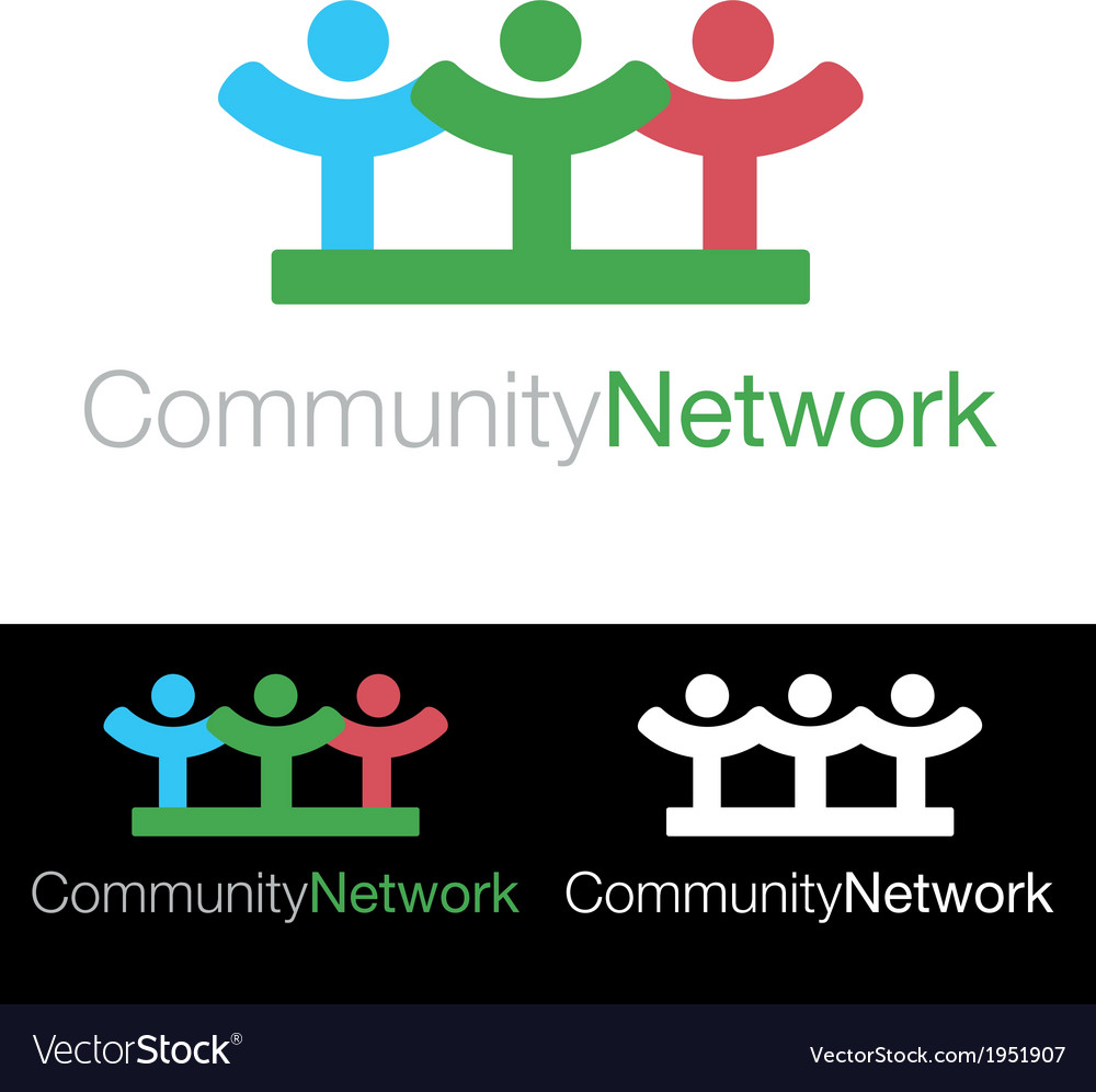 Social community health company icon logo Vector Image